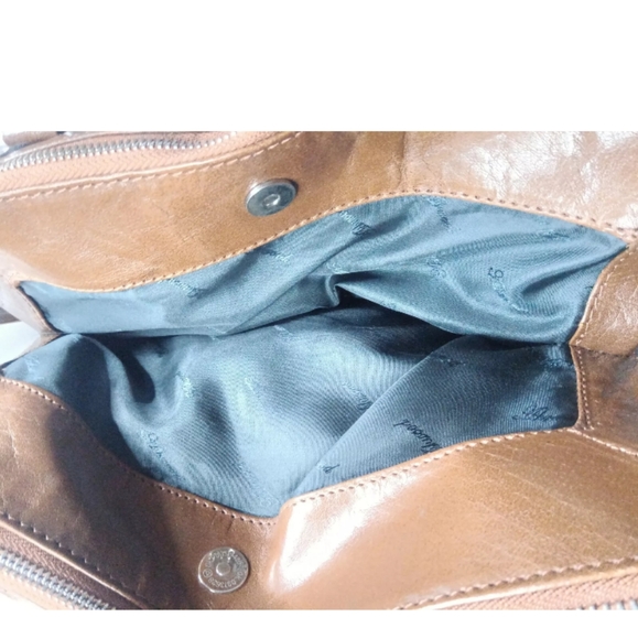 Ashwood Gina Leather Handbag 3 Section Large Work Handbag~Brown - Picture 8 of 9